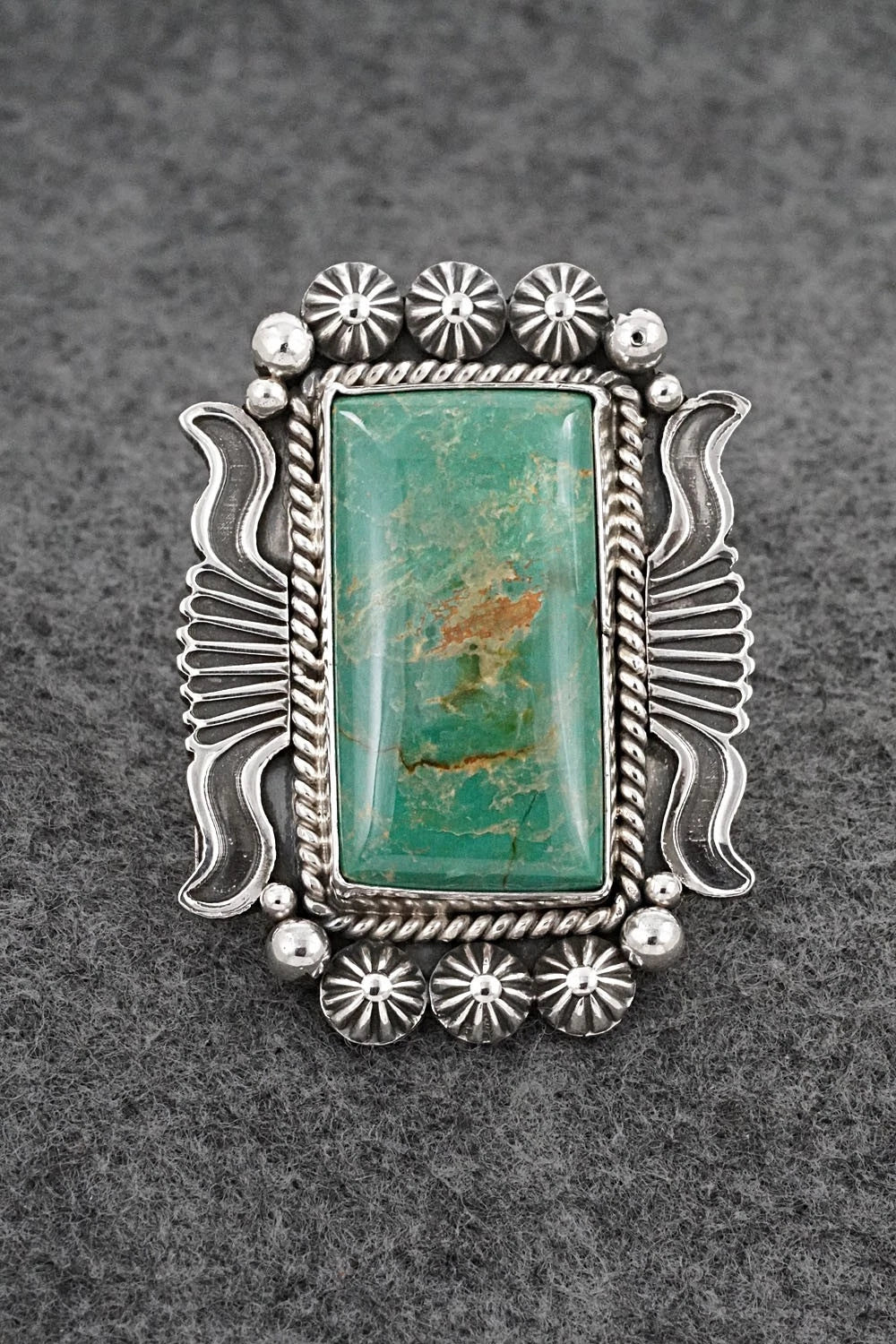 Turquoise & Sterling Silver Ring - Michael Calladitto - Size 9.5