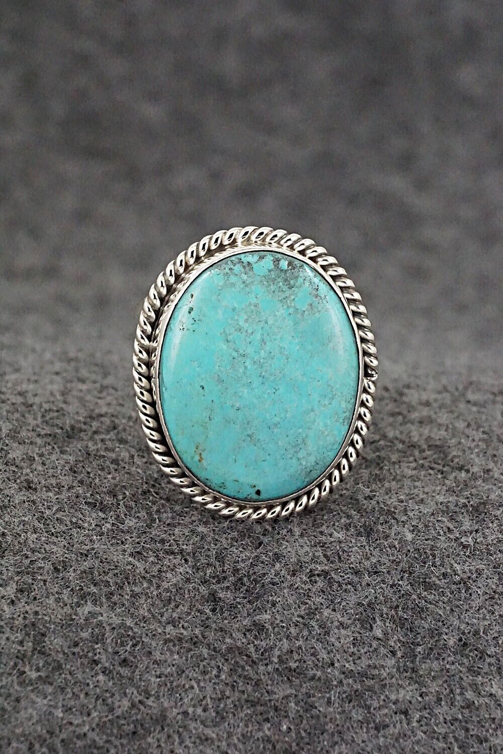 Turquoise & Sterling Silver Ring - Jeanette Saunders - Size 11.75