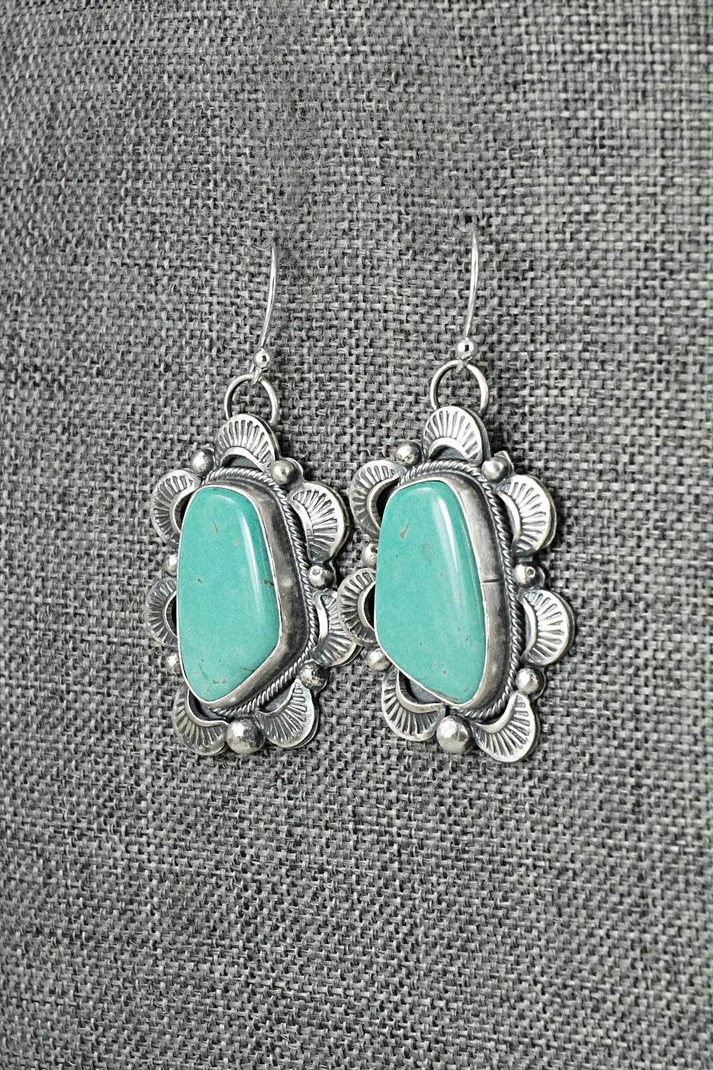 Turquoise & Sterling Silver Earrings - Jackson Hoskie