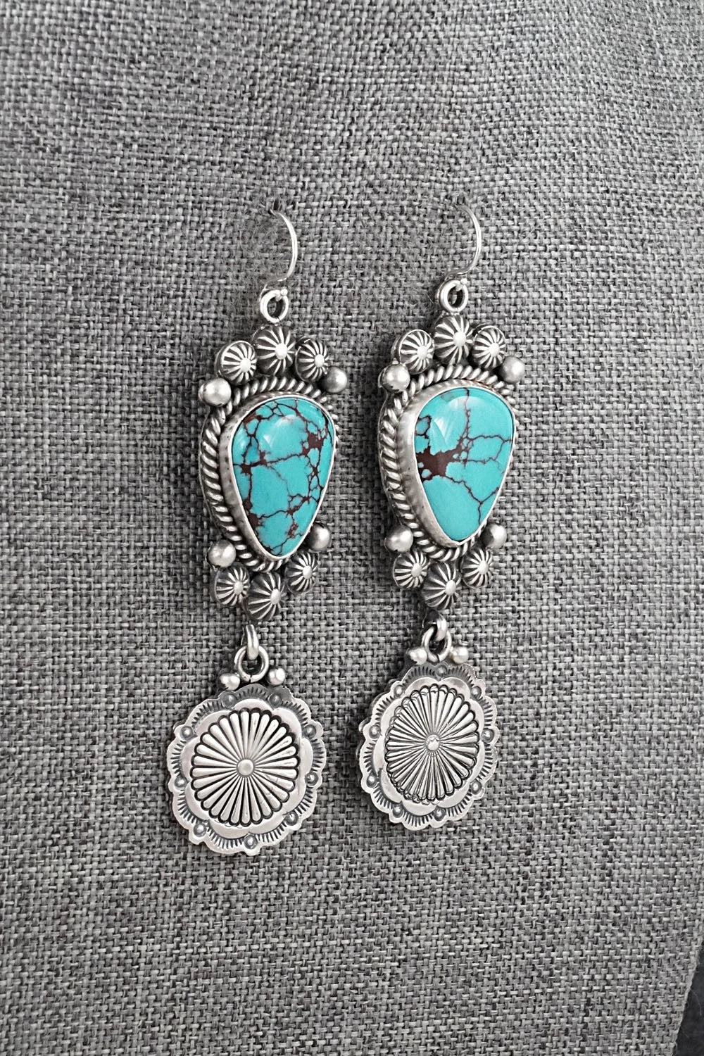 Turquoise & Sterling Silver Earrings - Michael Calladitto