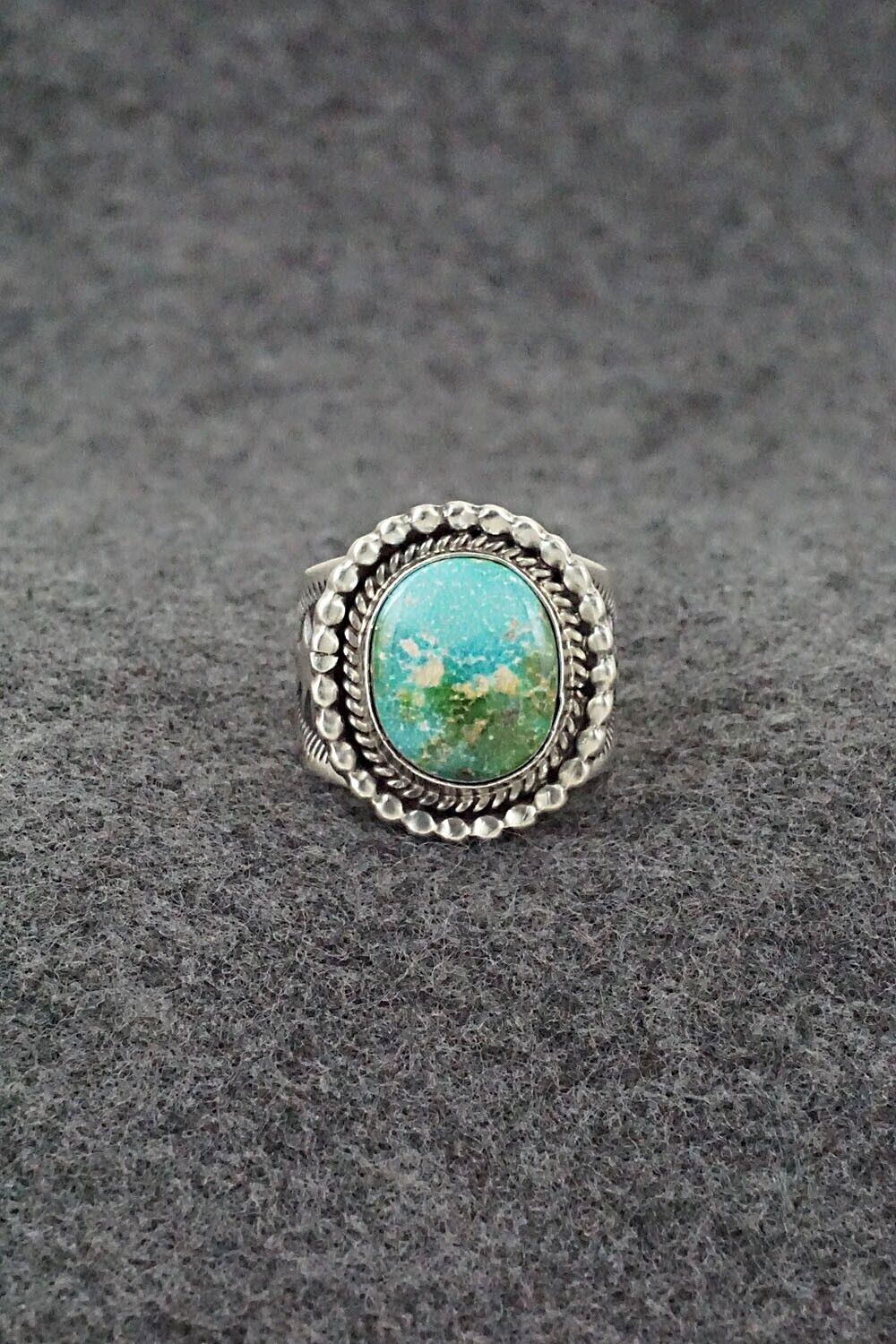 Turquoise & Sterling Silver Ring - Samuel Yellowhair - Size 5.5