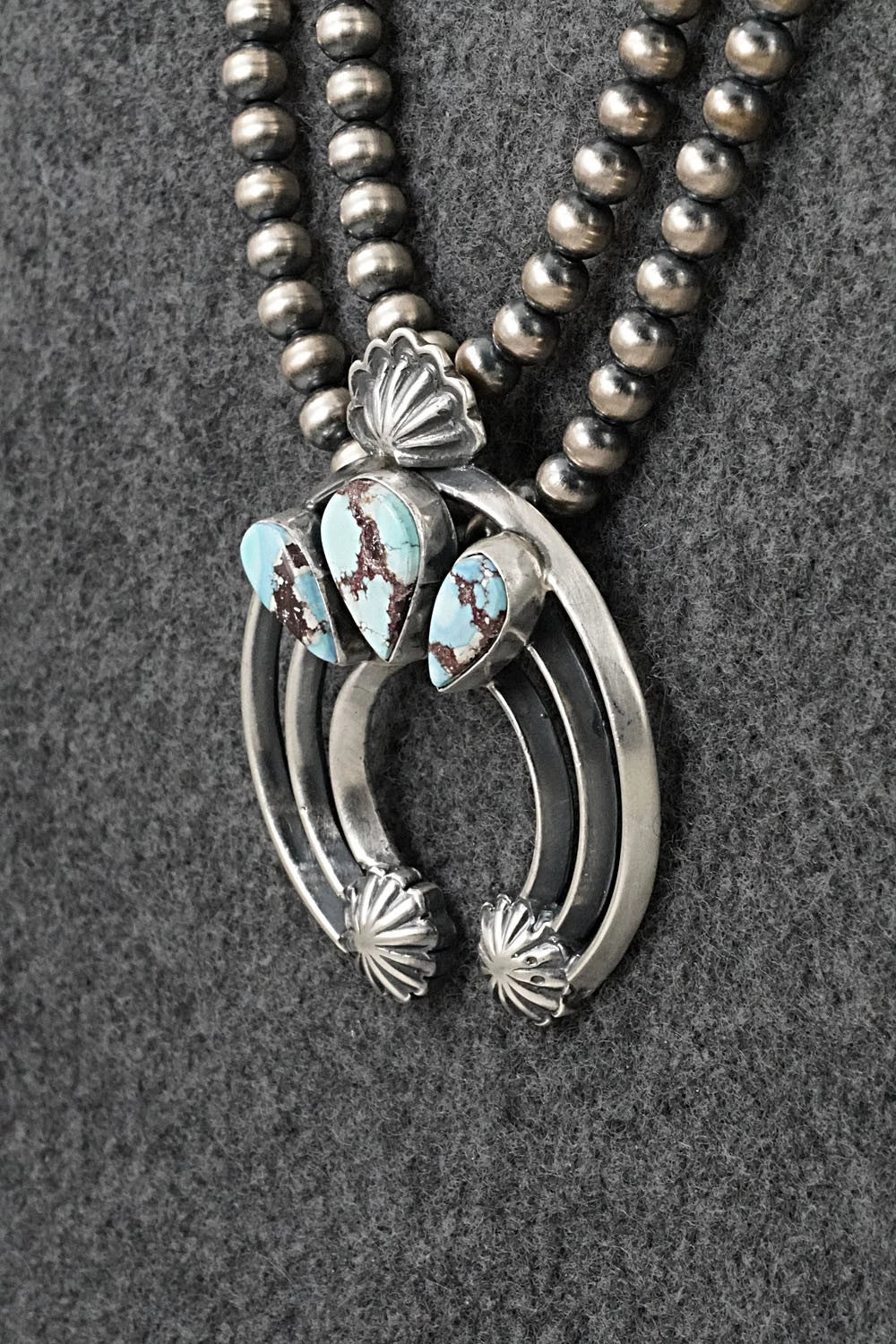 Turquoise & Sterling Silver Necklace - Davey Morgan