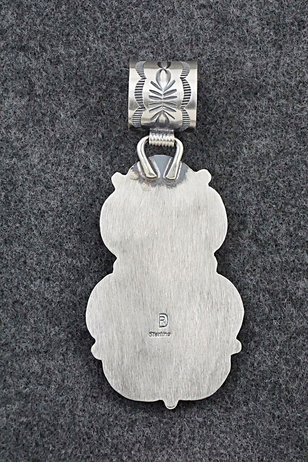 Turquoise & Sterling Silver Pendant - Raymond Delgarito