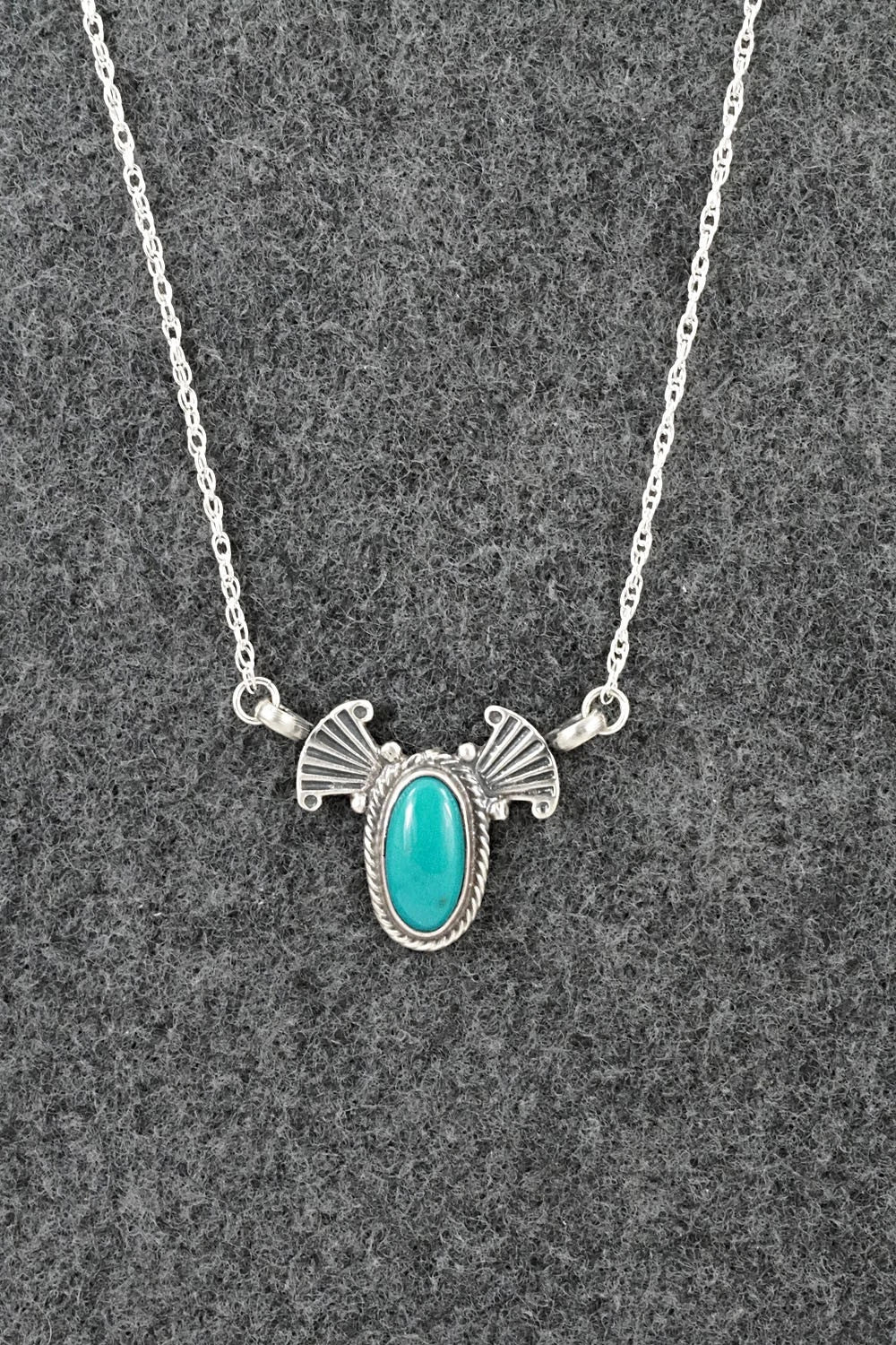 Turquoise & Sterling Silver Necklace - Verley Betone