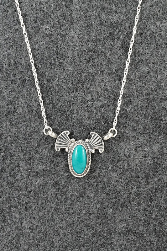 Turquoise & Sterling Silver Necklace - Verley Betone