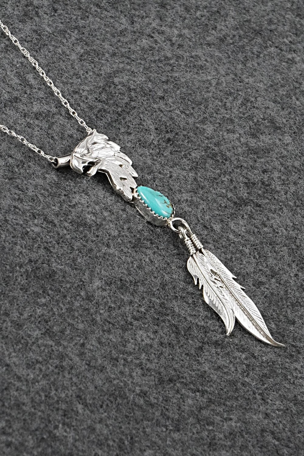 Turquoise & Sterling Silver Necklace - Genevieve Francisco