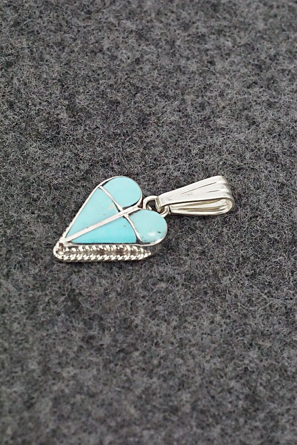 Turquoise & Sterling Silver Pendant - Velda Nastacio