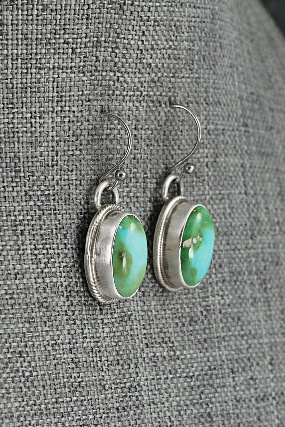 Turquoise & Sterling Silver Necklace and Earrings Set - Kathleen Livingston