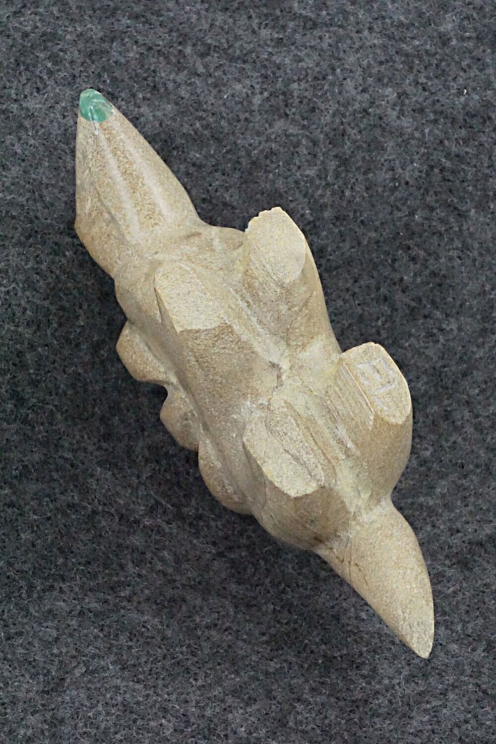 Opossum with Joeys Zuni Fetish Carving - Enrike Leekya
