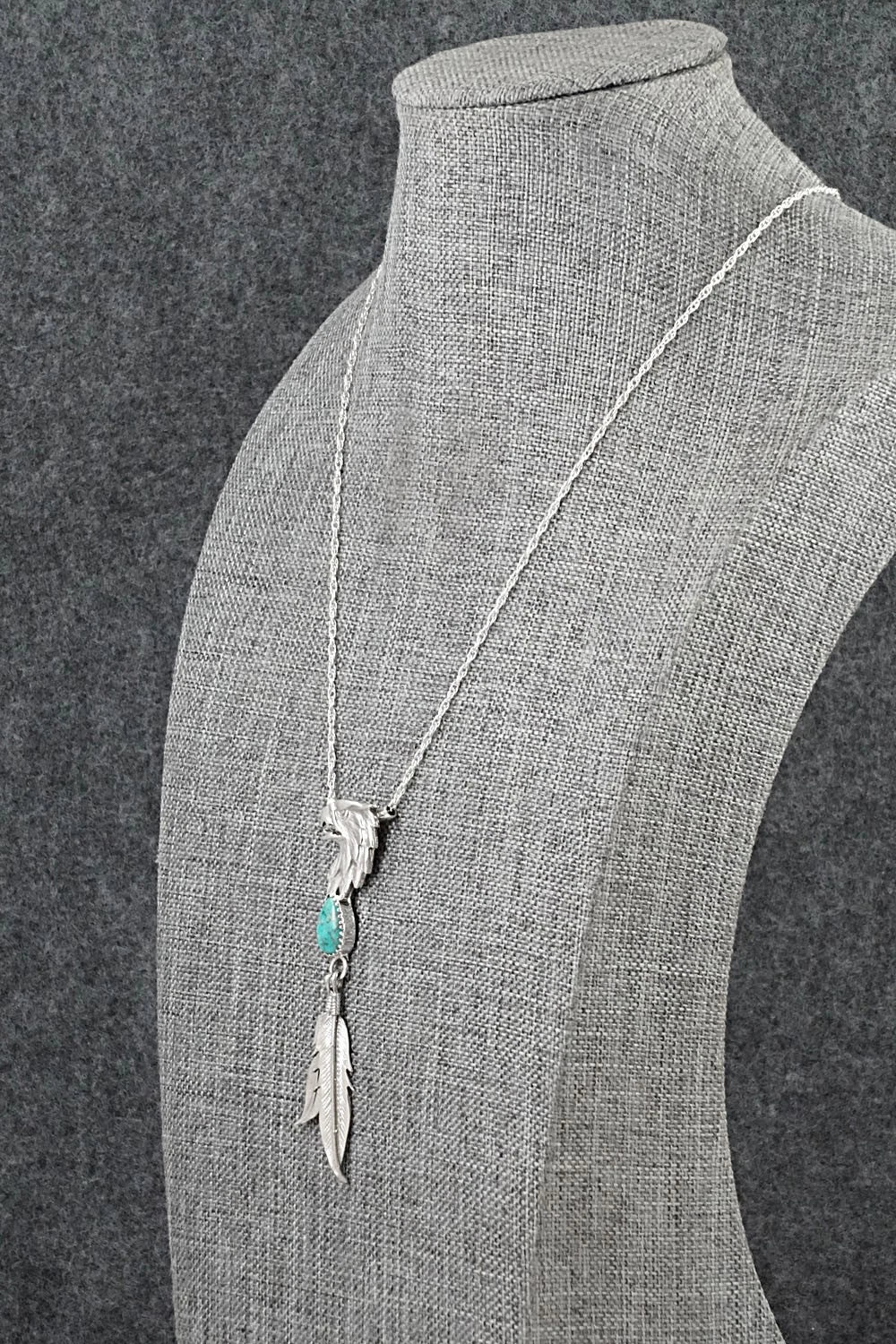 Turquoise & Sterling Silver Necklace - Genevieve Francisco