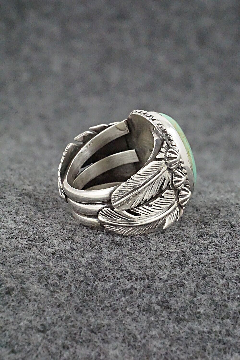 Turquoise & Sterling Silver Ring - Bobby Platero - Size 6.75