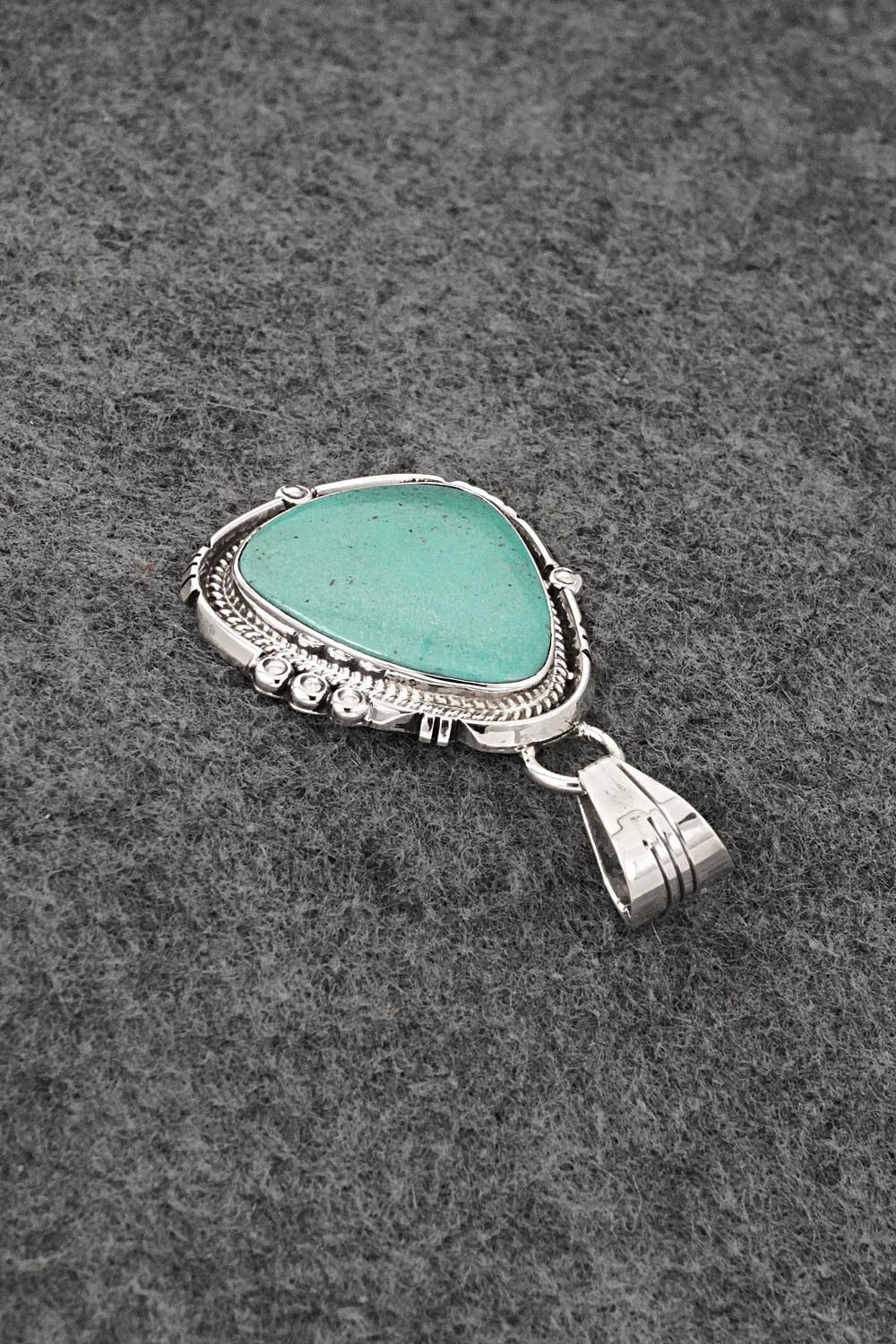 Turquoise & Sterling Silver Pendant - Marita Benally
