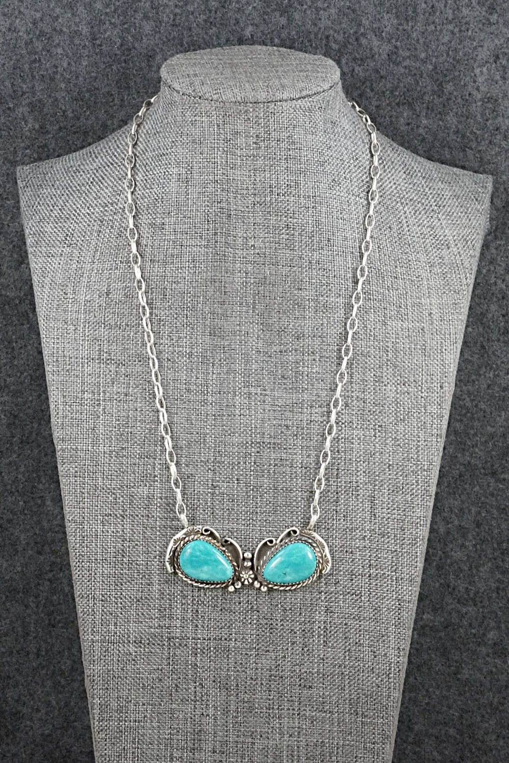Turquoise & Sterling Silver Necklace - Phil Nez