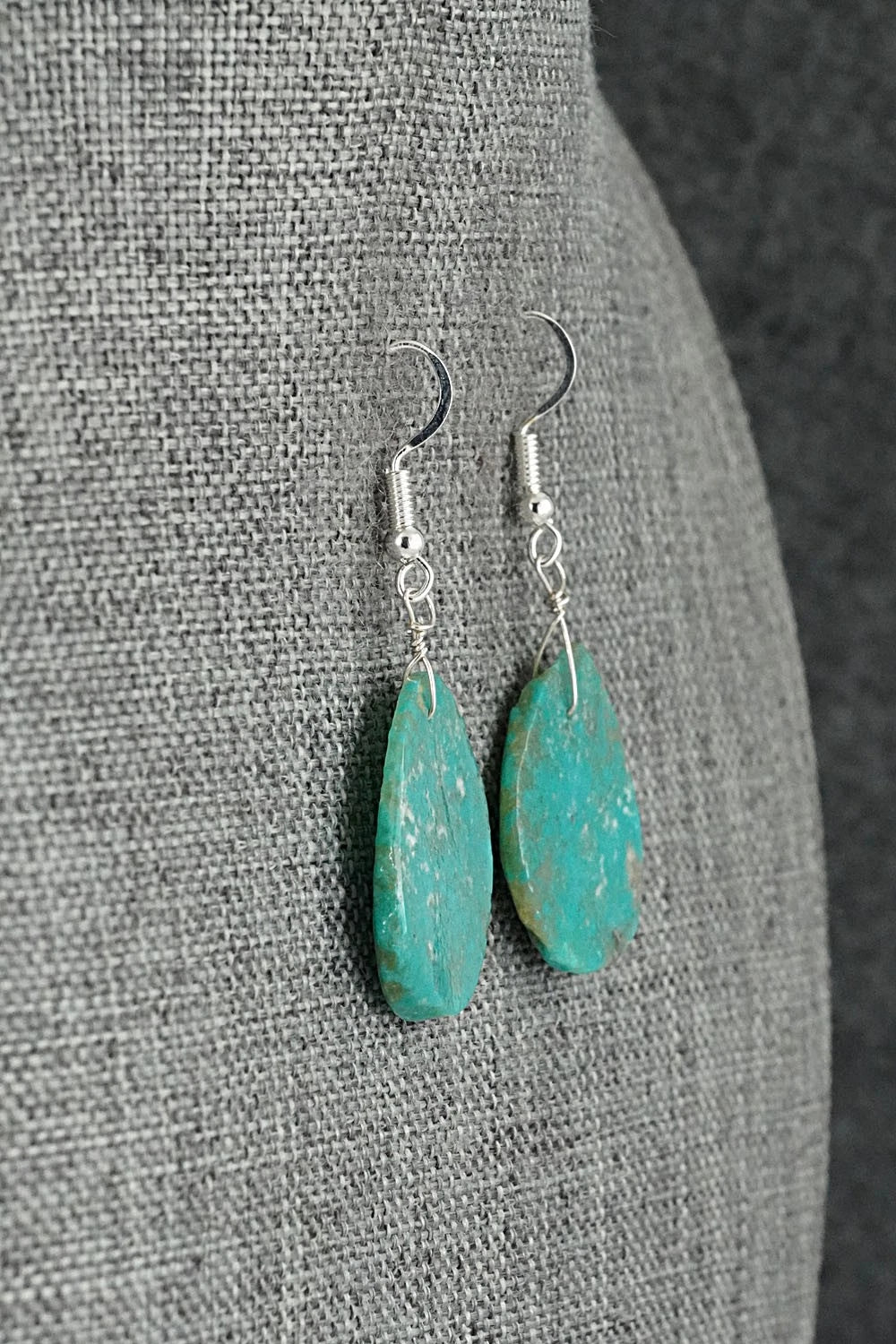 Turquoise & Sterling Silver Earrings - Louise Pete