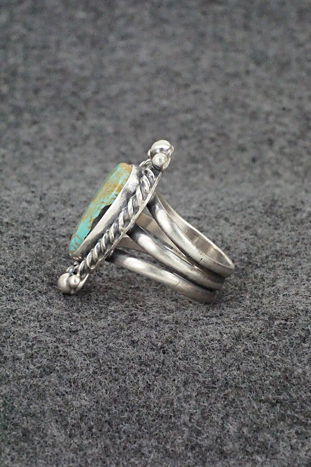 Turquoise & Sterling Silver Ring - Kathleen Livingston - Size 8