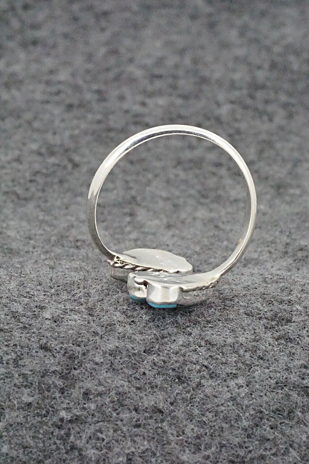 Turquoise & Sterling Silver Ring - Velda Nastacio - Size 9 Adj.