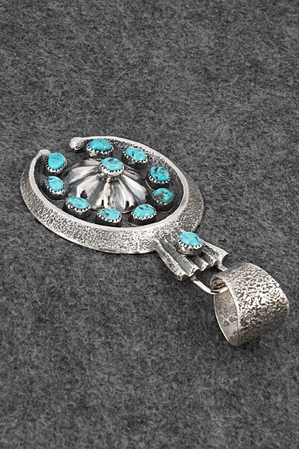 Turquoise & Sterling Silver Pendant - Delbert Arviso