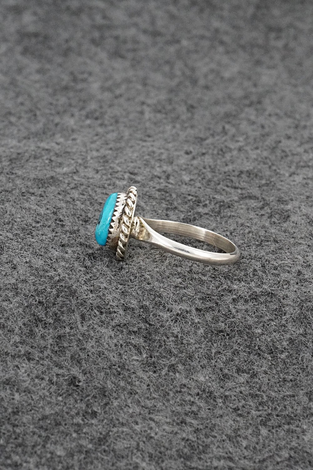 Turquoise & Sterling Silver Ring - Darius Arviso - Size 7.75
