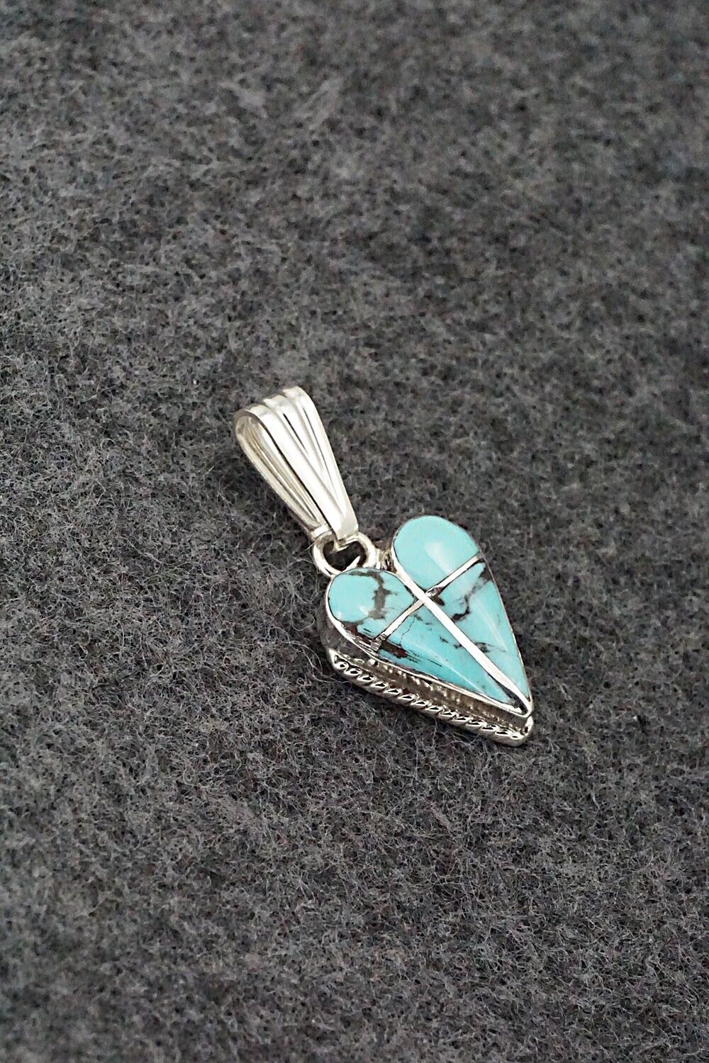 Turquoise & Sterling Silver Pendant - Velda Nastacio