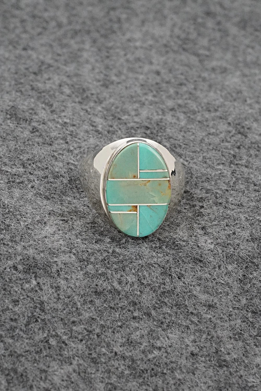 Turquoise & Sterling Silver Ring - Wilbert Gray - Size 10