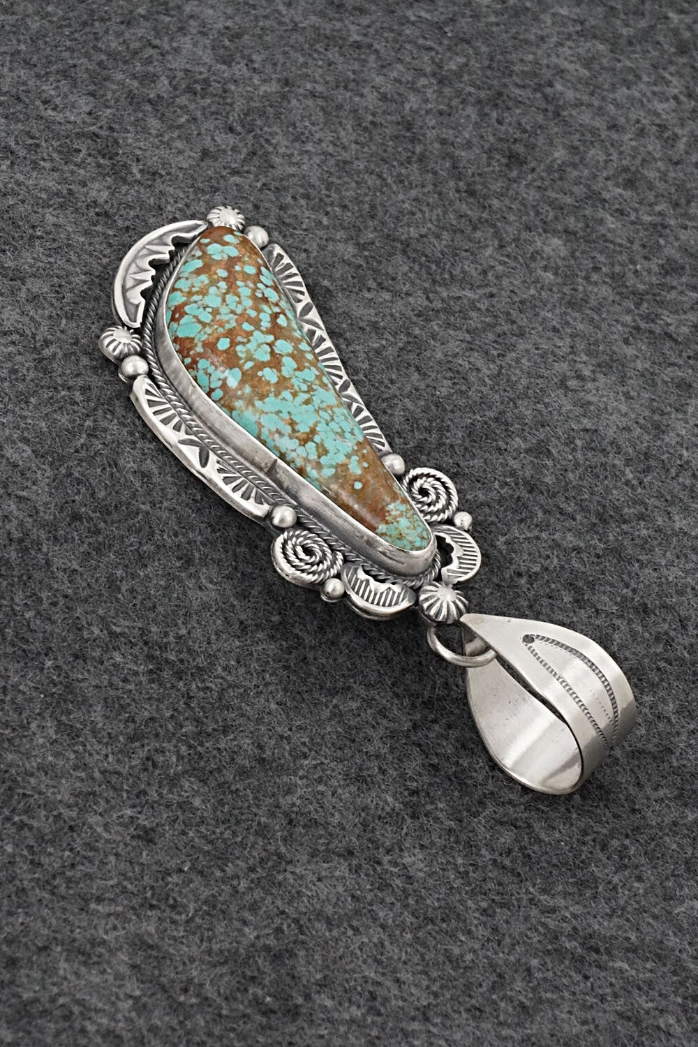 Turquoise & Sterling Silver Pendant - Jackson Hoskie