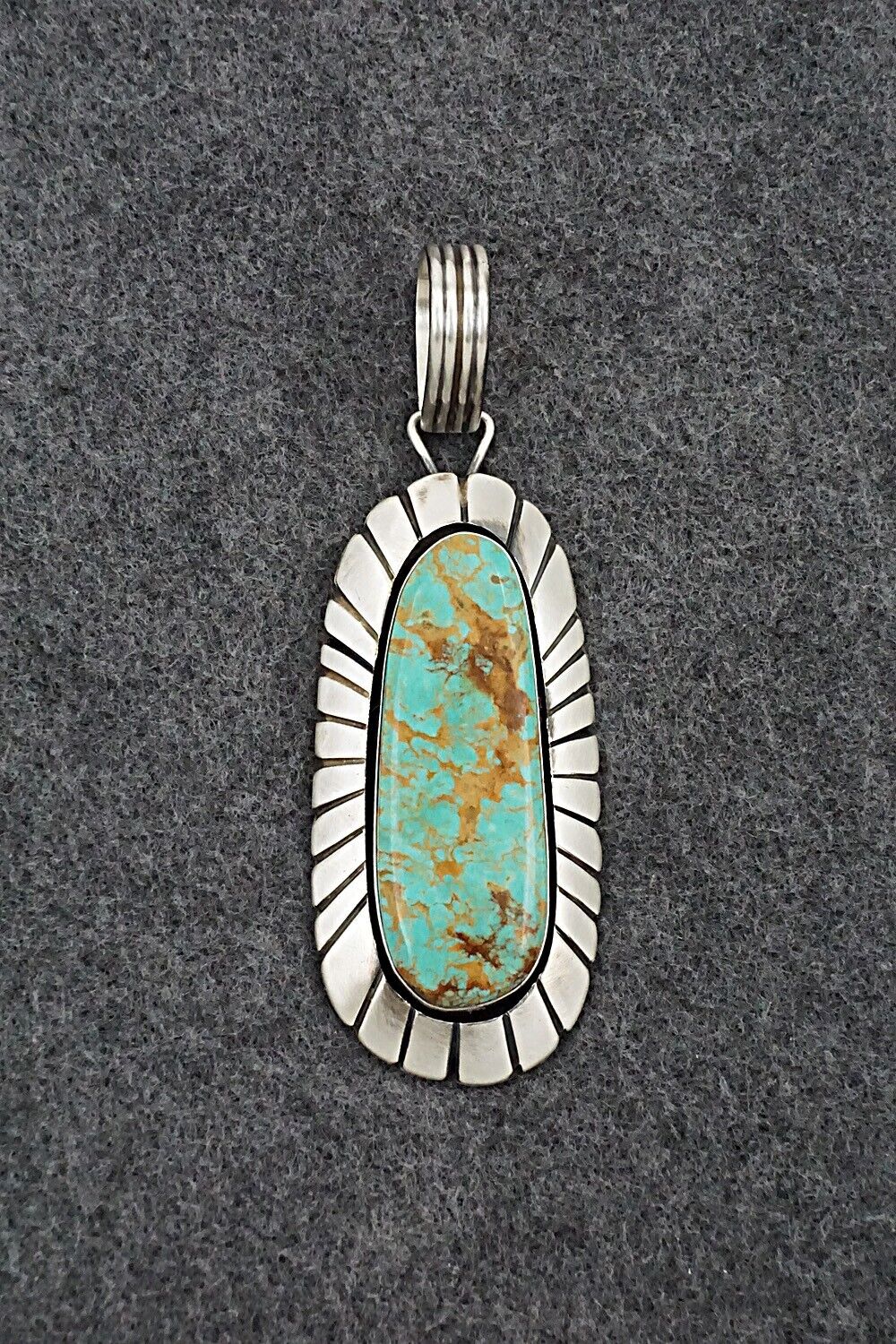 Turquoise & Sterling Silver Pendant - Jackson Hoskie