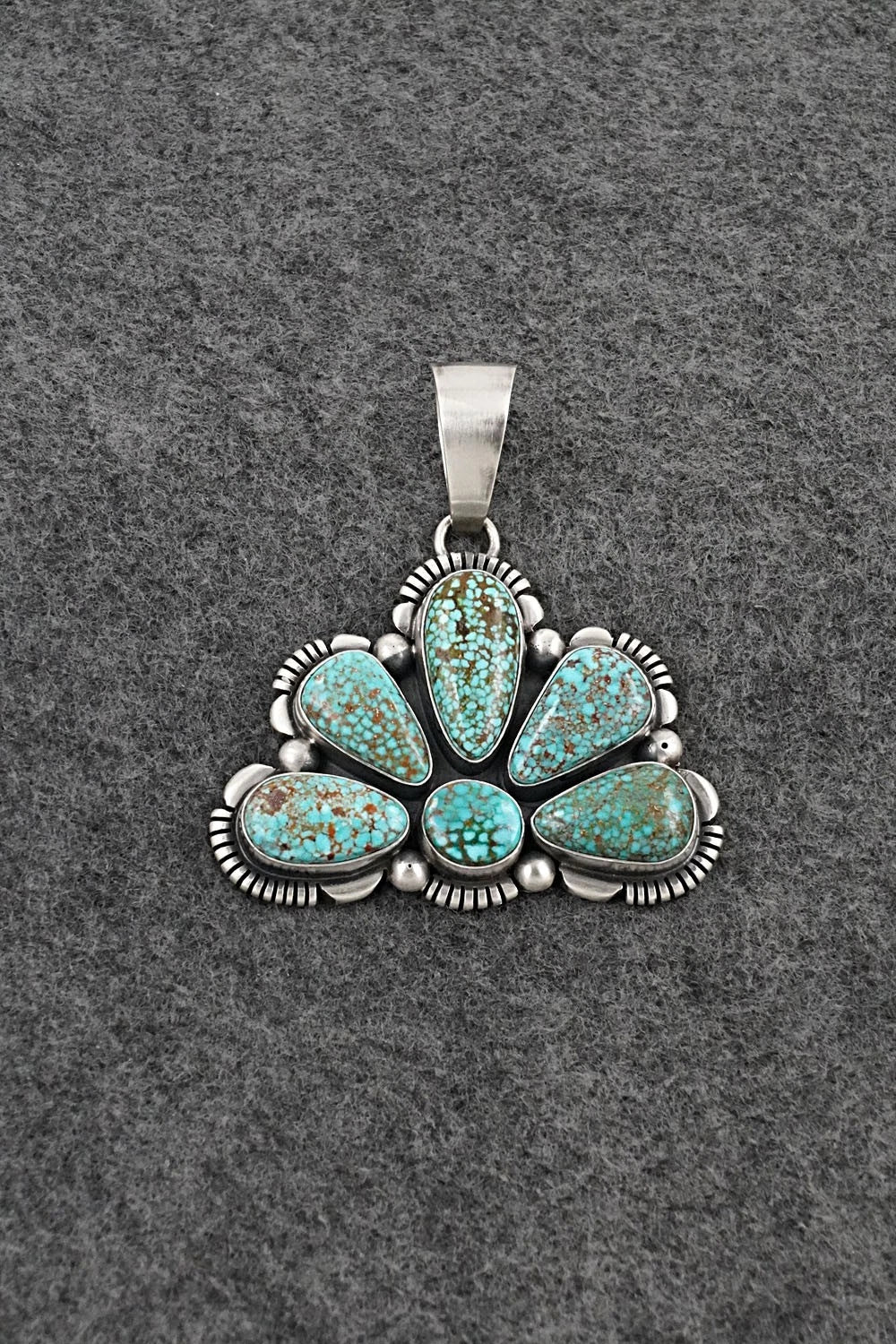 Turquoise & Sterling Silver Pendant - Mark Yazzie