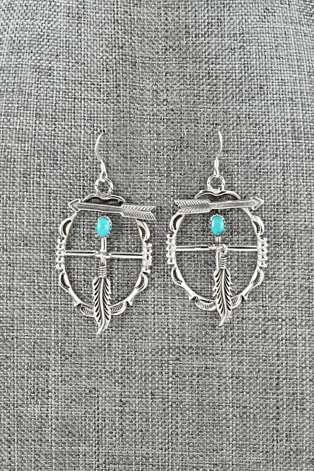 Turquoise & Sterling Silver Earrings - Arlene Lewis