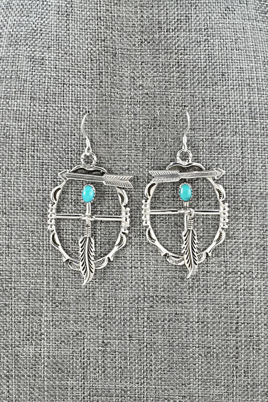 Turquoise & Sterling Silver Earrings - Arlene Lewis