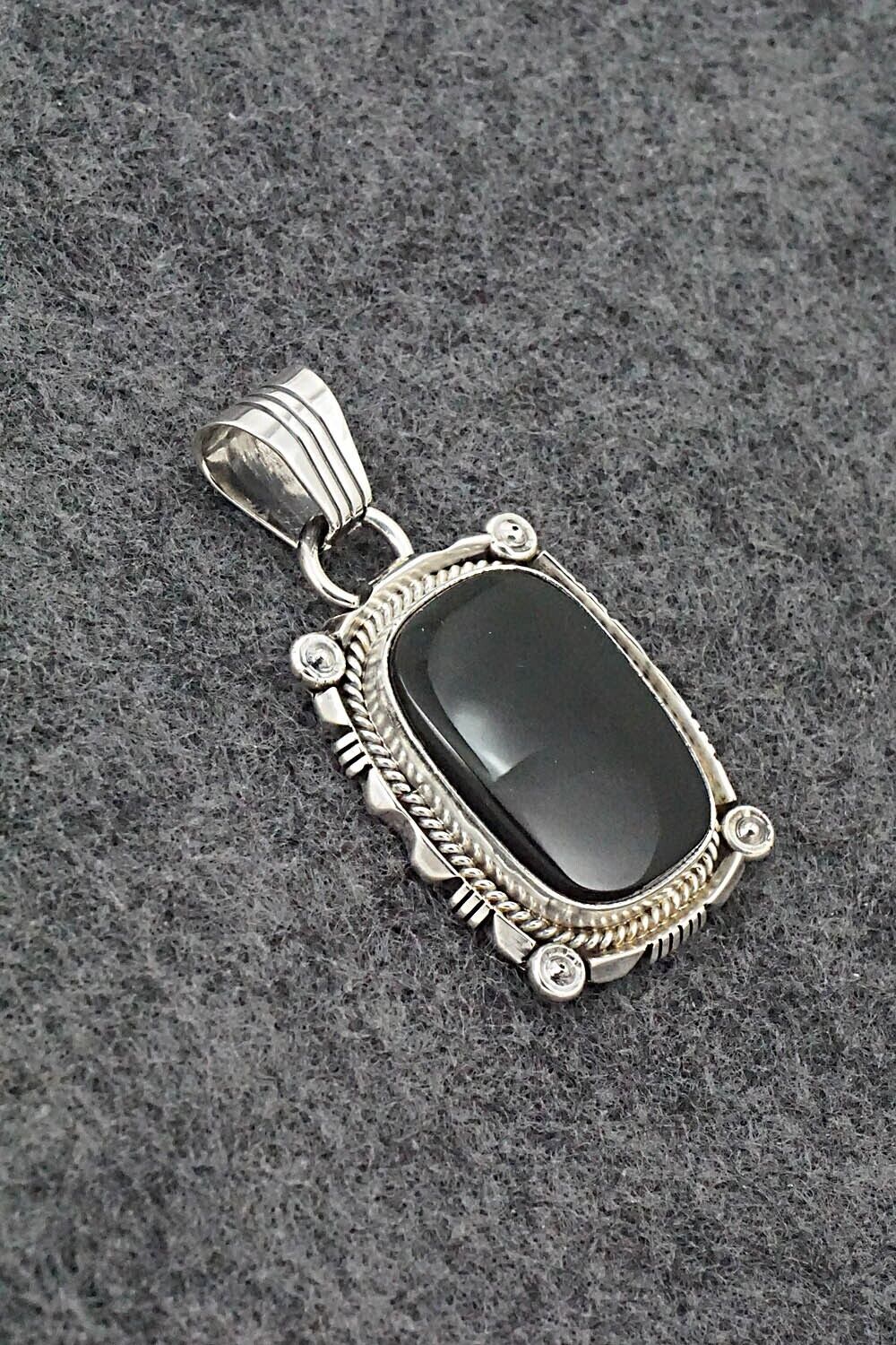 Onyx & Sterling Silver Pendant - Sharon McCarthy