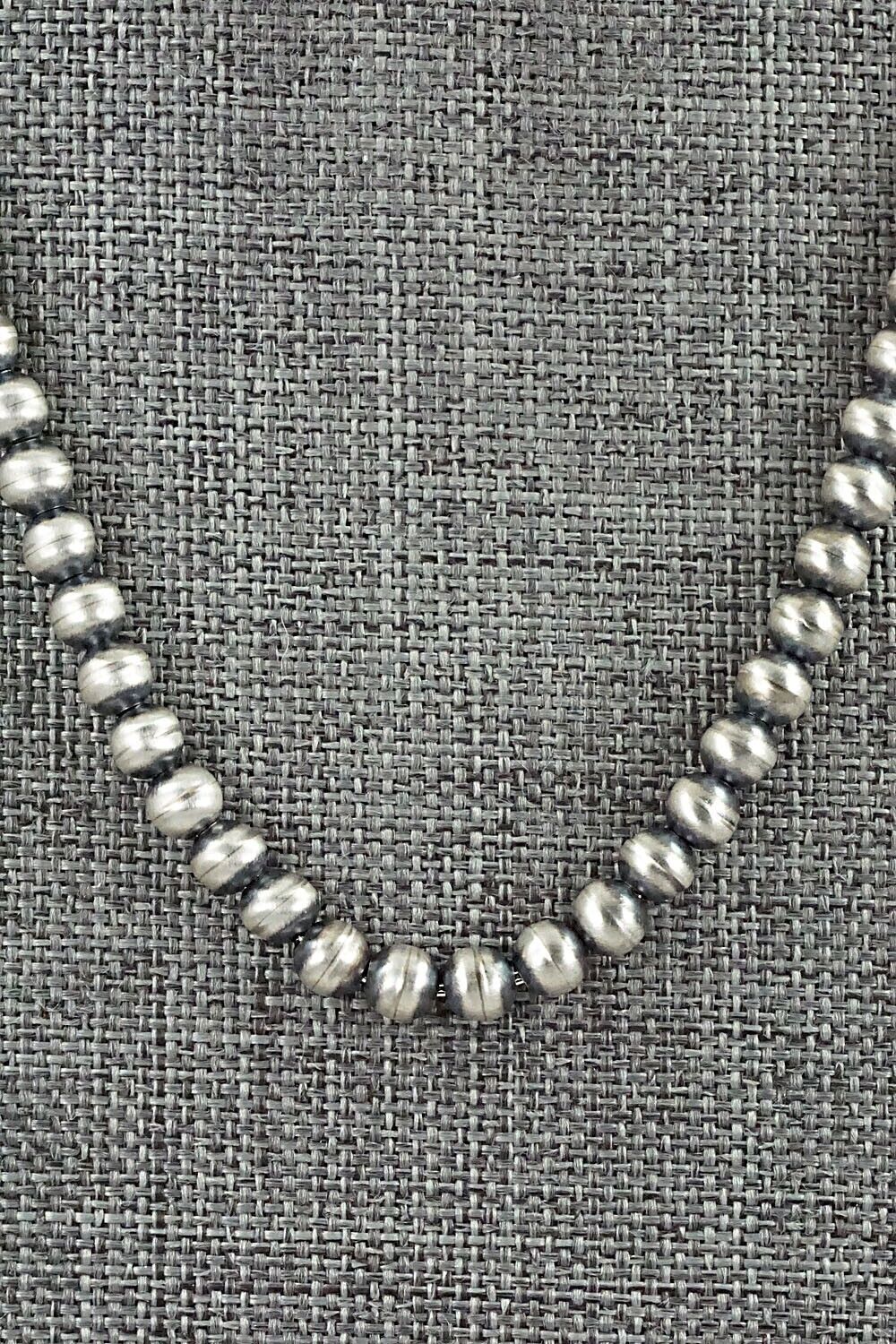 Sterling Silver Navajo Pearl Necklace - Rosemary Saunders