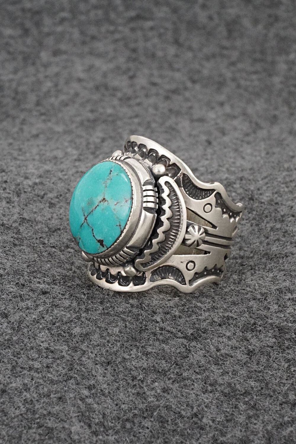 Turquoise & Sterling Silver Ring - Larson Lee - Size 10