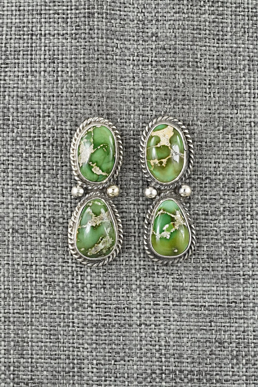 Turquoise & Sterling Silver Earrings - Eugene Gruber