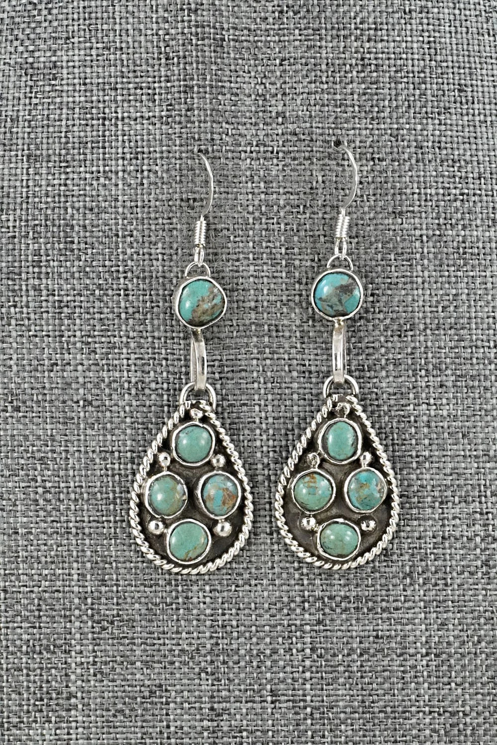 Turquoise & Sterling Silver Earrings - Priscilla Reeder