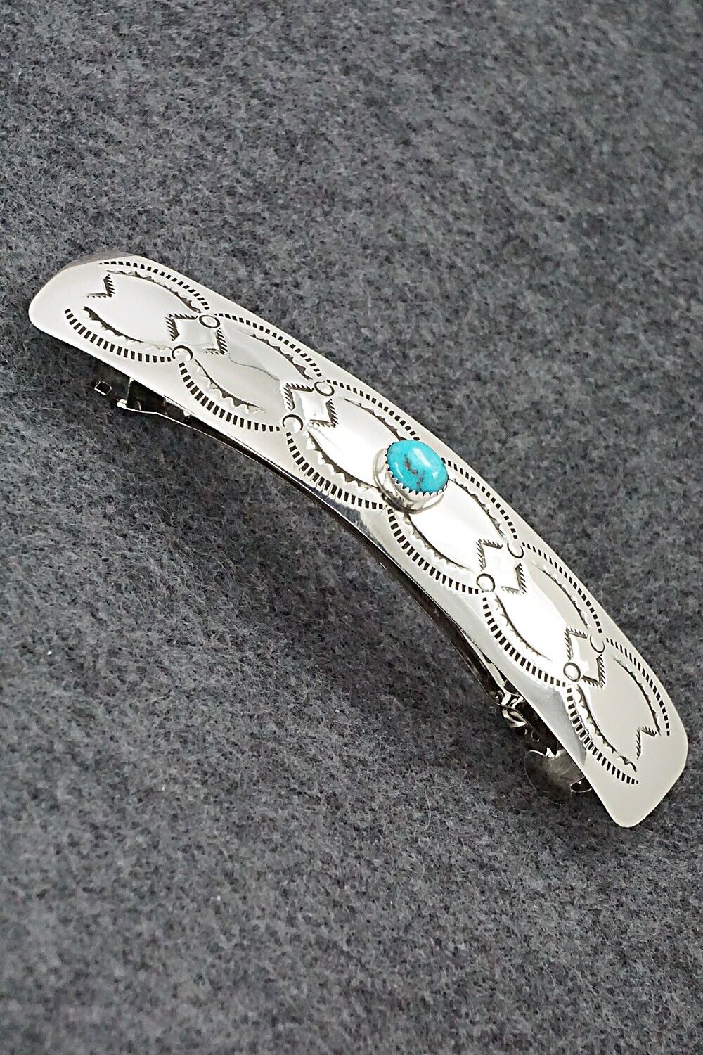 Turquoise & Sterling Silver Hair Barrette - Jolene Begay