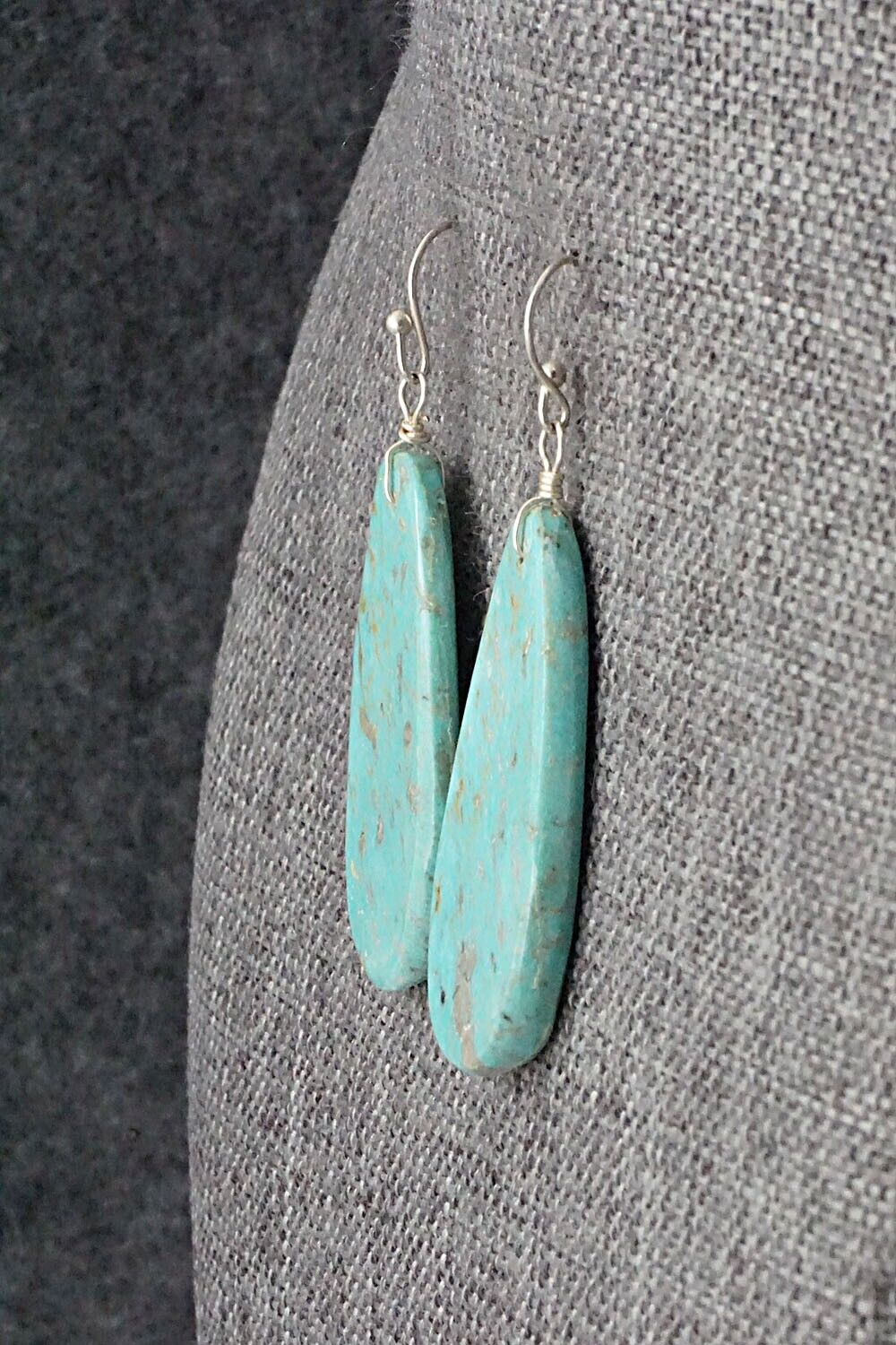 Turquoise & Sterling Silver Earrings - Joe Garcia