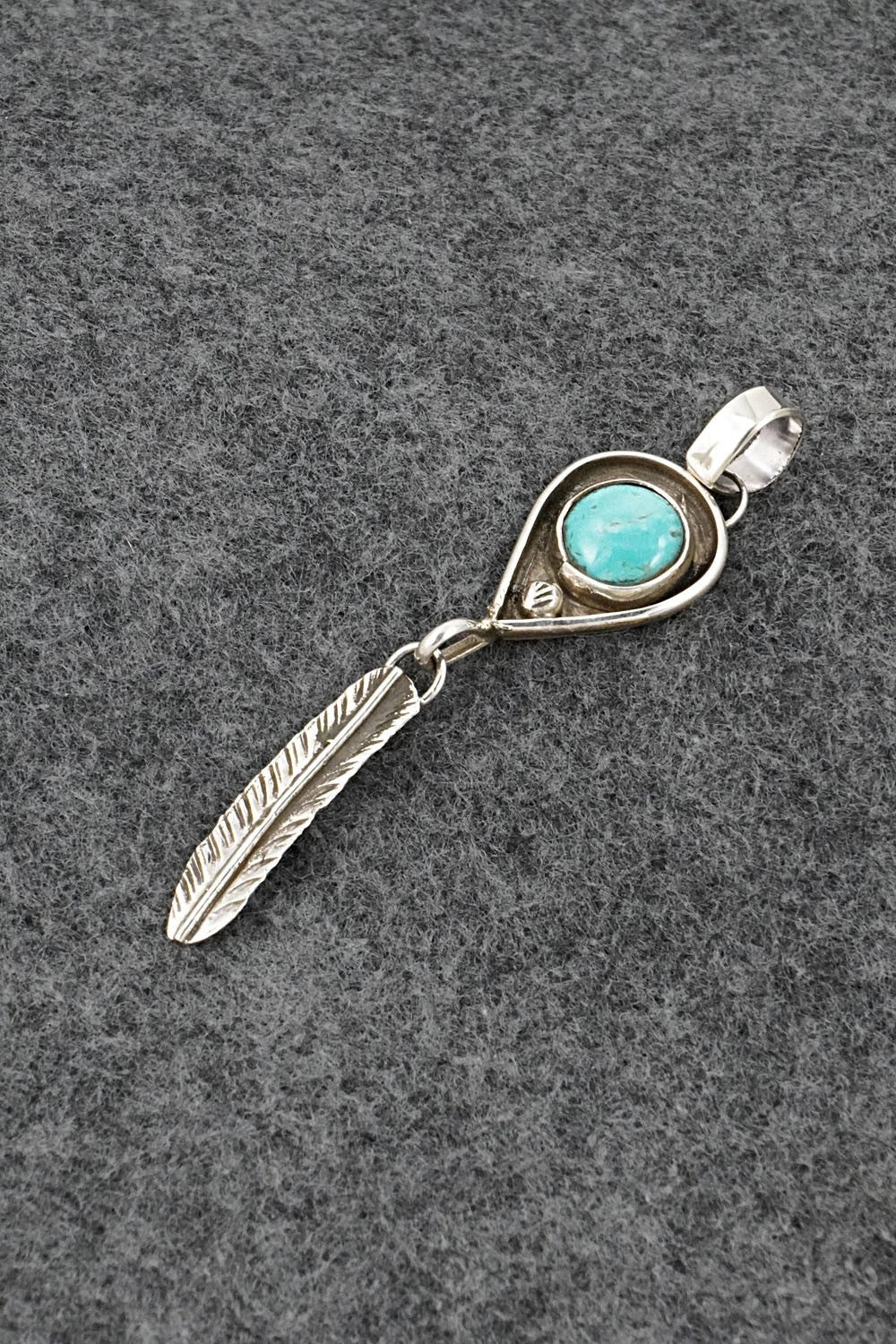 Turquoise & Sterling Silver Pendant - Priscilla Reeder