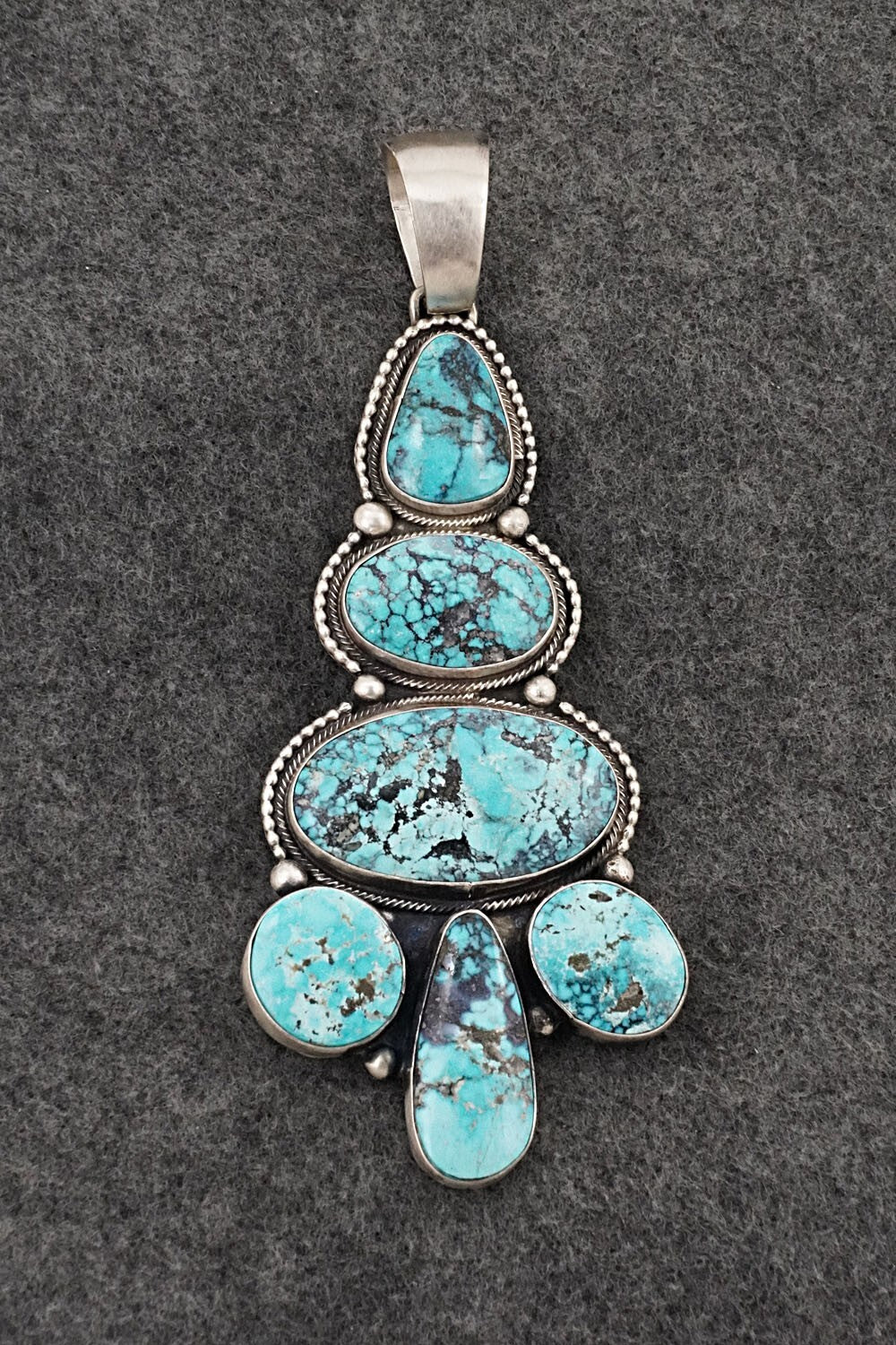 Turquoise & Sterling Silver Pendant - Bobby Johnson