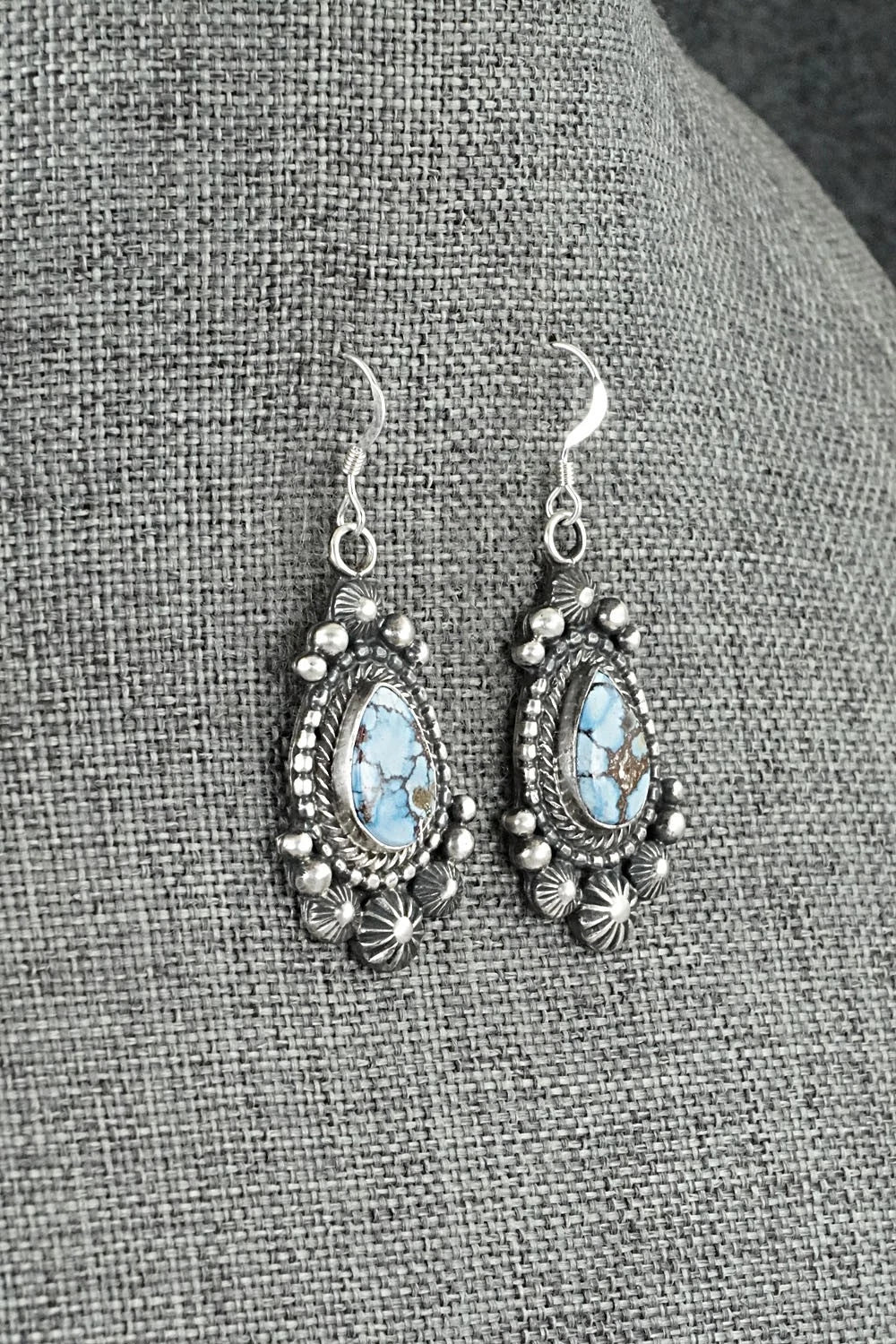 Turquoise & Sterling Silver Squash Blossom Set - Tom Lewis