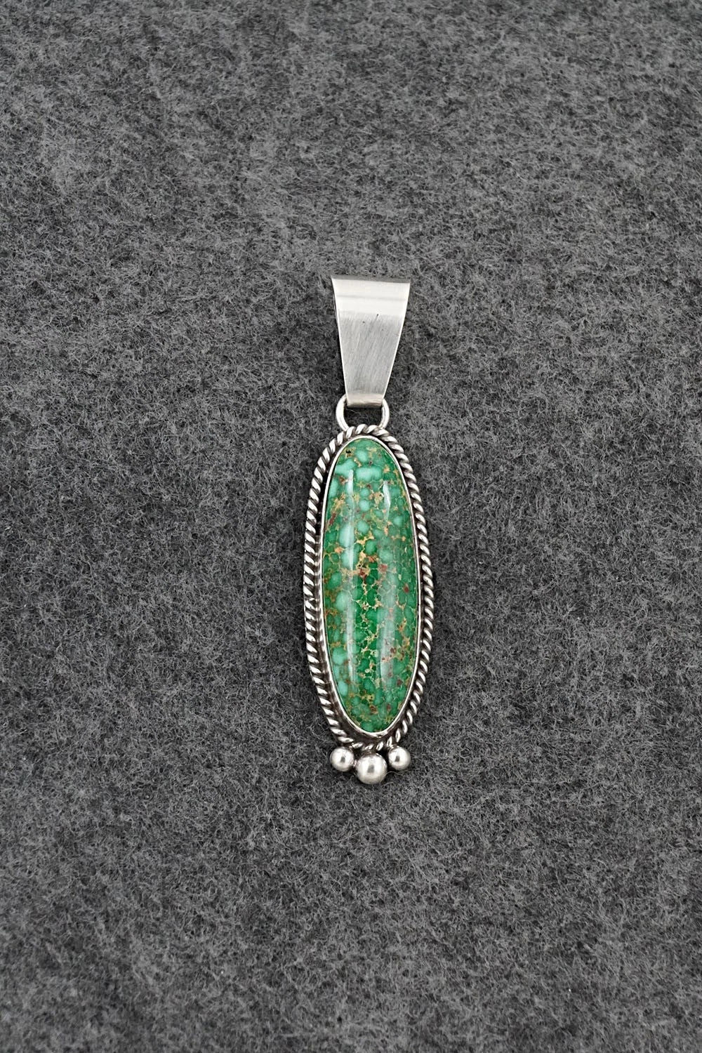 Turquoise & Sterling Silver Pendant - Eugene Gruber