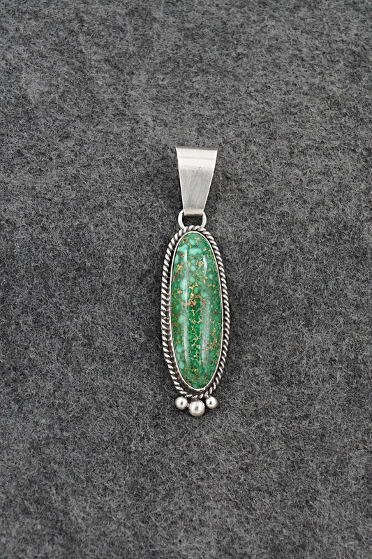 Turquoise & Sterling Silver Pendant - Eugene Gruber