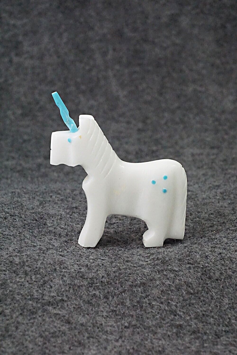 Unicorn Horse Zuni Fetish Carving - Todd Etsate
