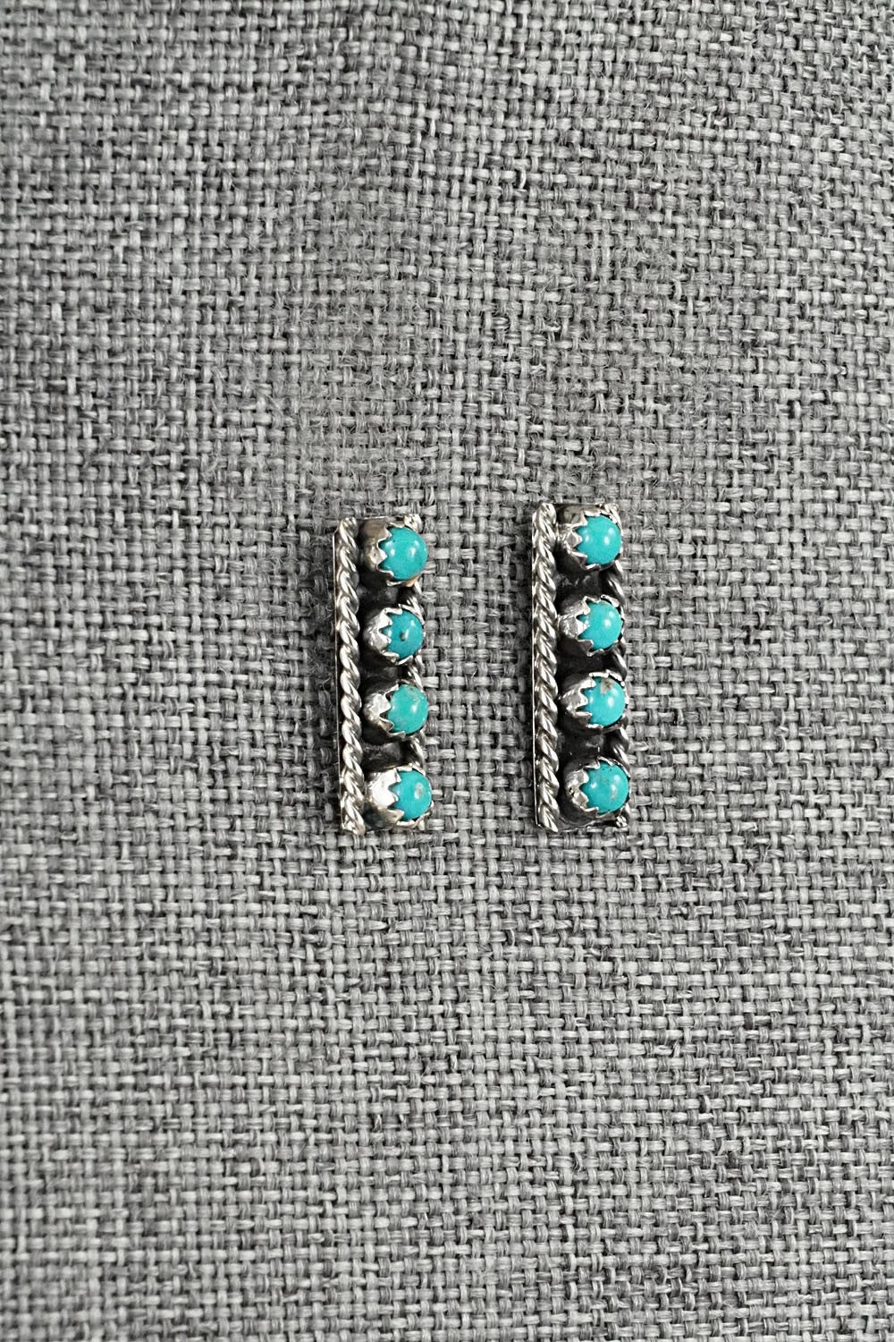 Turquoise & Sterling Silver Earrings - Dominic Duboise