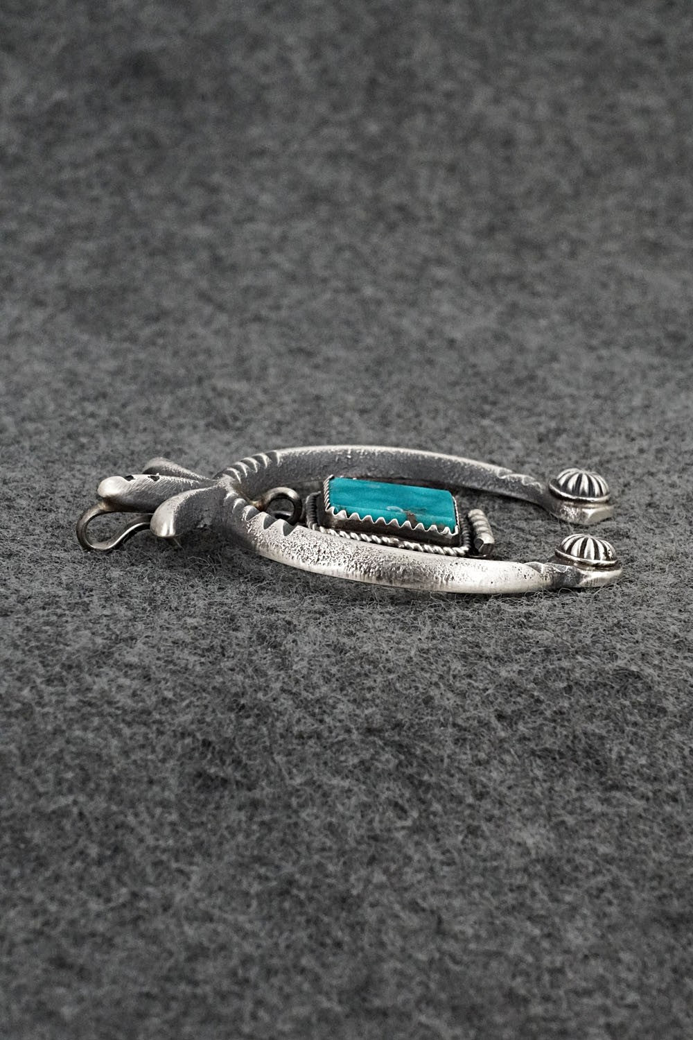 Turquoise & Sterling Silver Pendant - Martha Cayatiento