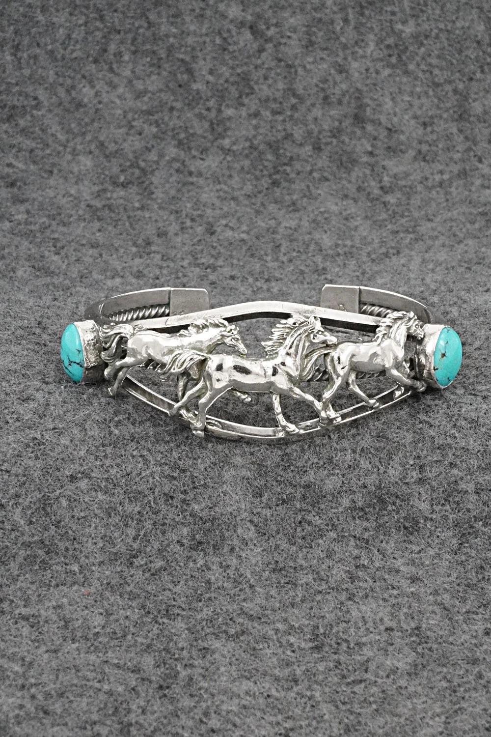 Turquoise & Sterling Silver Bracelet - Bobby Platero