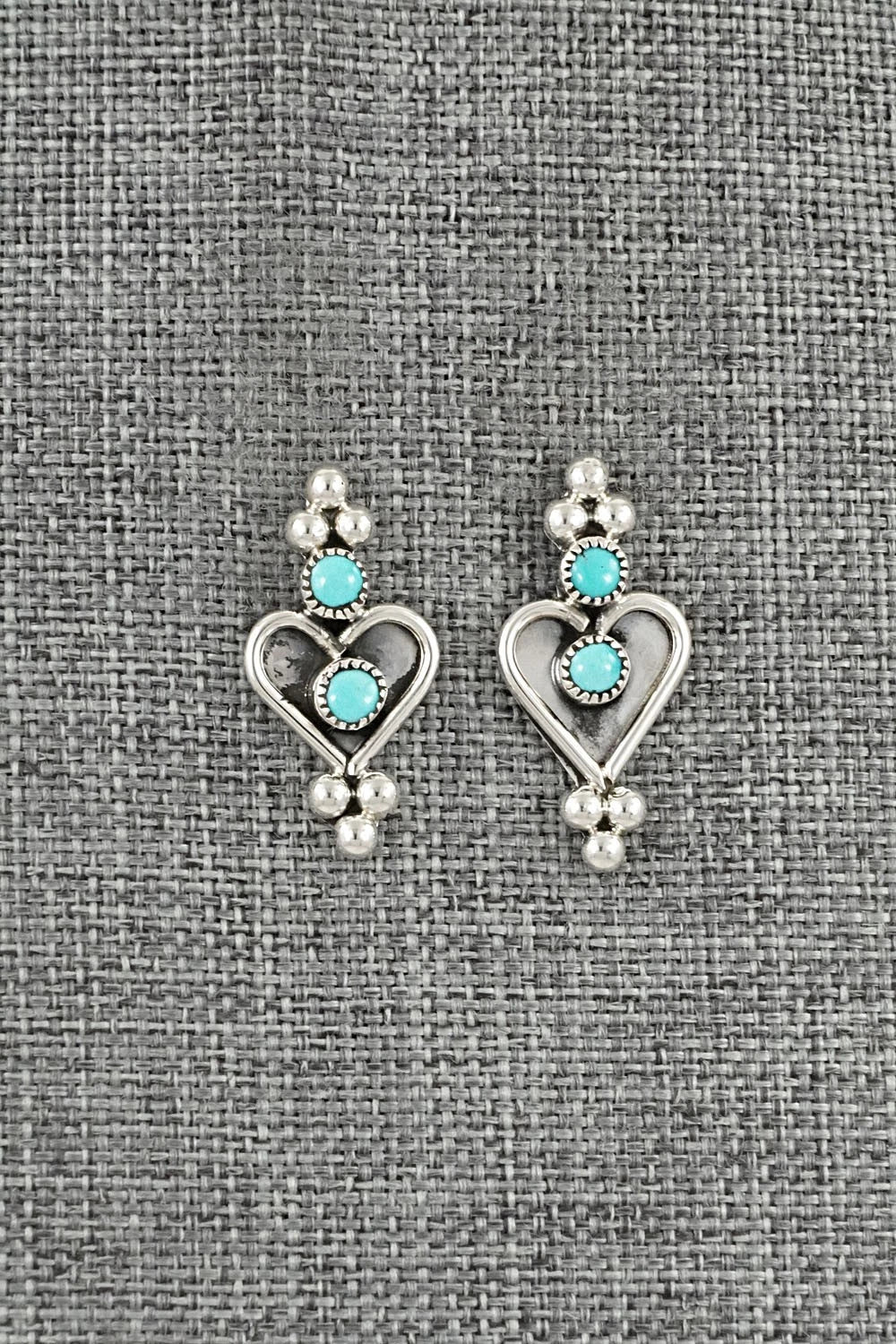 Turquoise & Sterling Silver Earrings - Angie Platero
