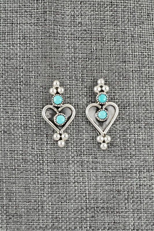 Turquoise & Sterling Silver Earrings - Angie Platero
