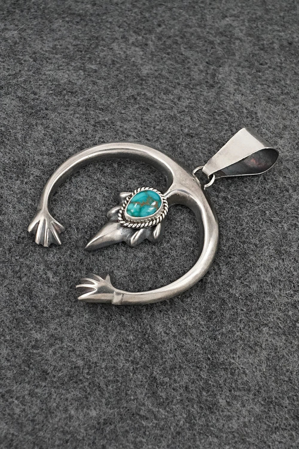 Turquoise & Sterling Silver Pendant - Eugene Gruber