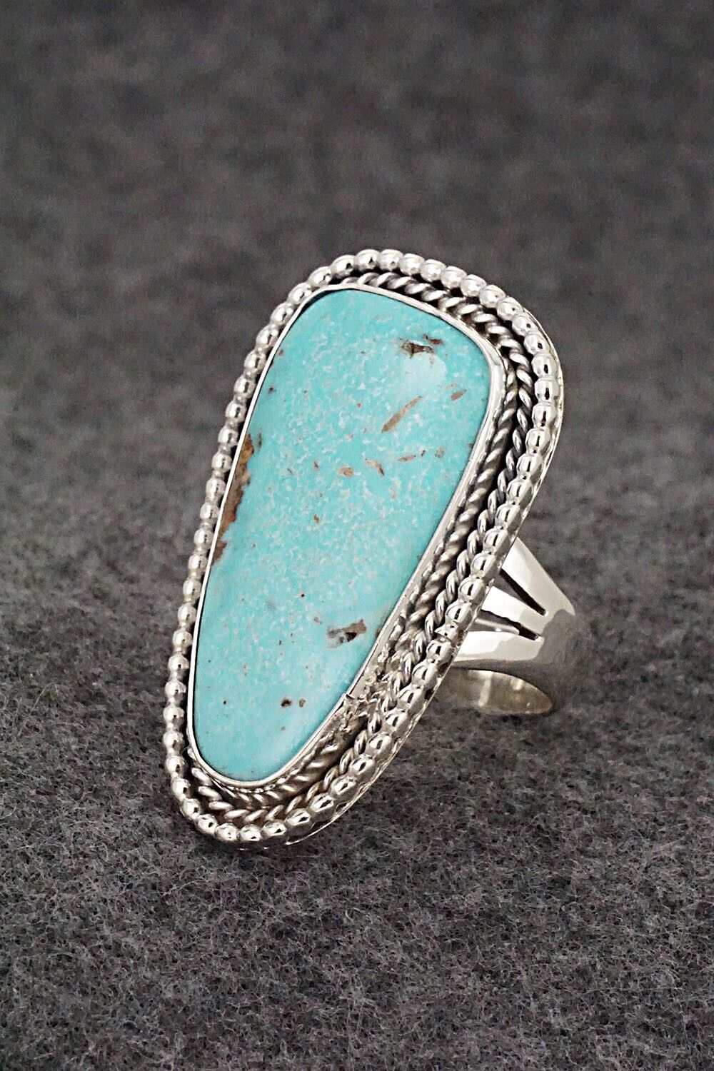 Turquoise & Sterling Silver Ring - Andrew Vandever - Size 7.75