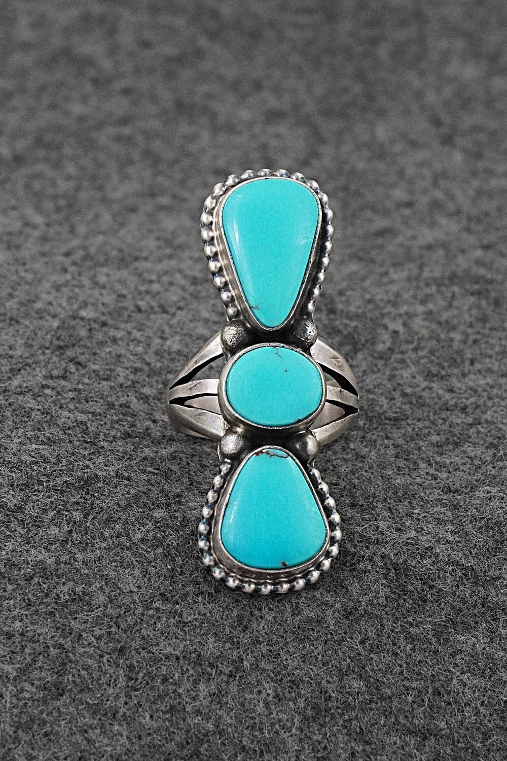 Turquoise & Sterling Silver Ring - Darrin Livingston - Size 7